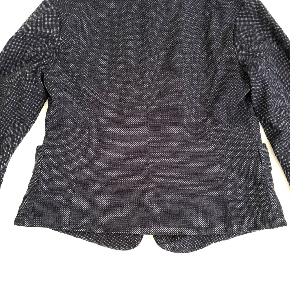 Lilith Navy Wool Blend Snap Front Jacket Blazer L - Picture 8 of 10